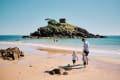 Family fun on Portelet beach