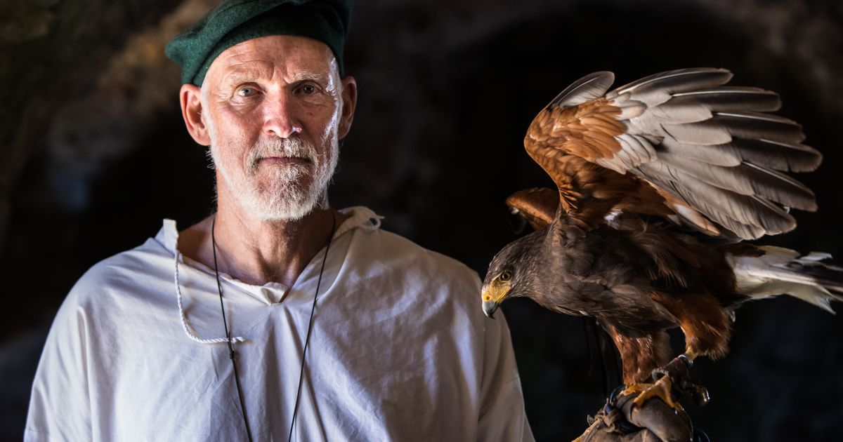 Tudor Falconer at Mont Orgueil Castle