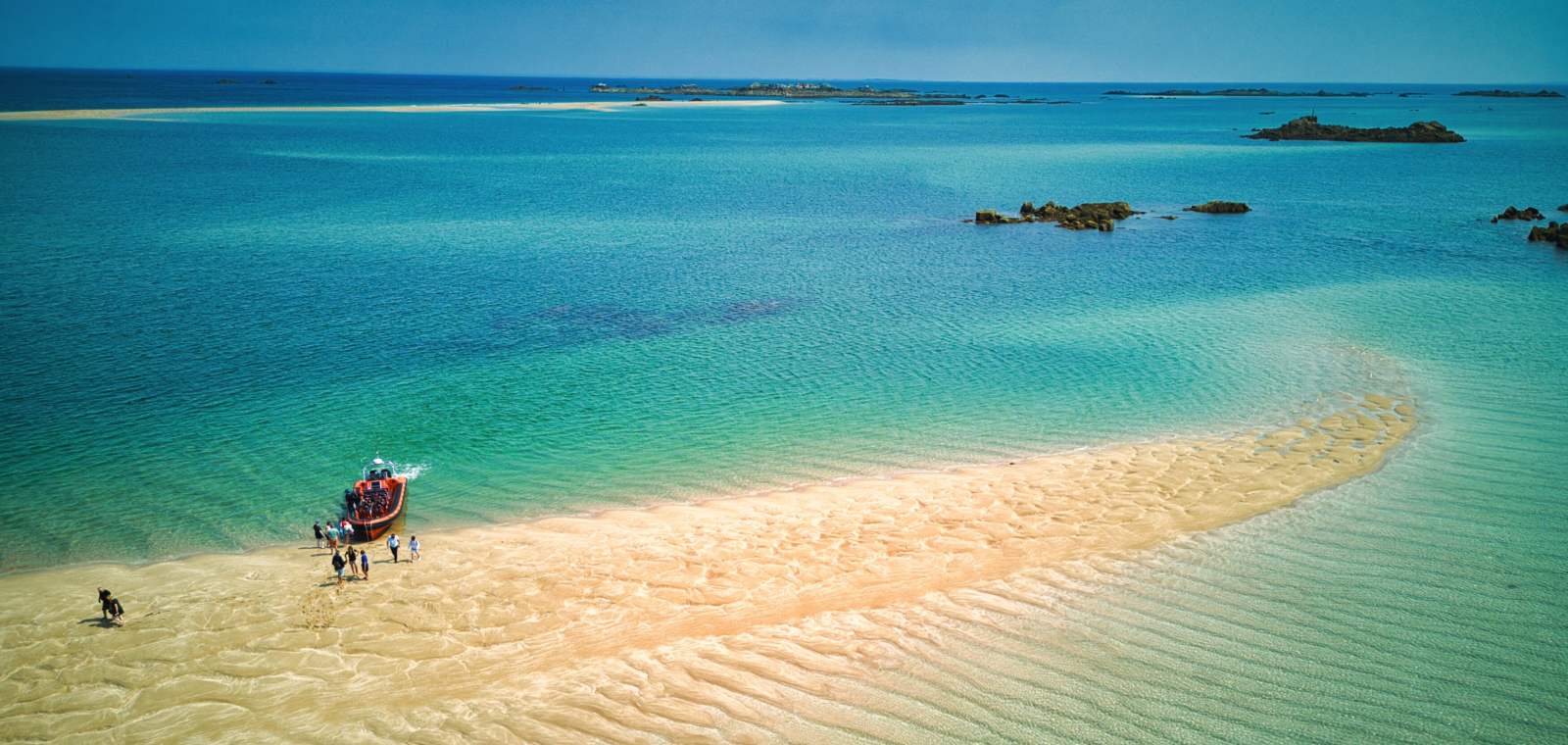 Minquiers sand bank low water - photo courtesy of Paul Lakeman Drone Photography (Facebook)