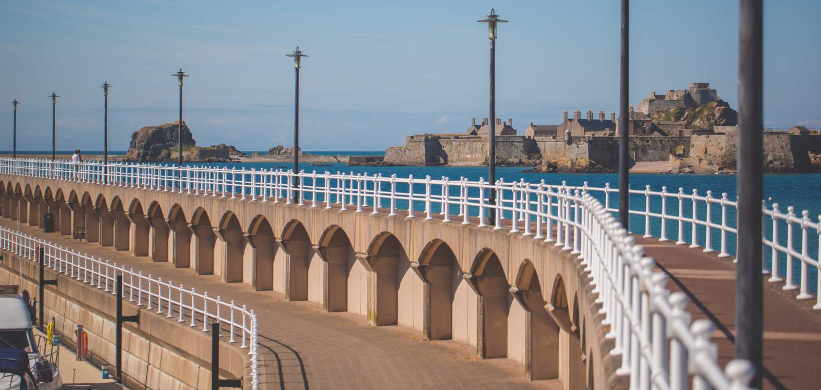 Pier overlooking Elizabeth Castle