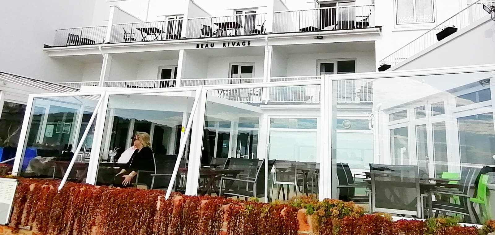 Beach view of Beau Rivage