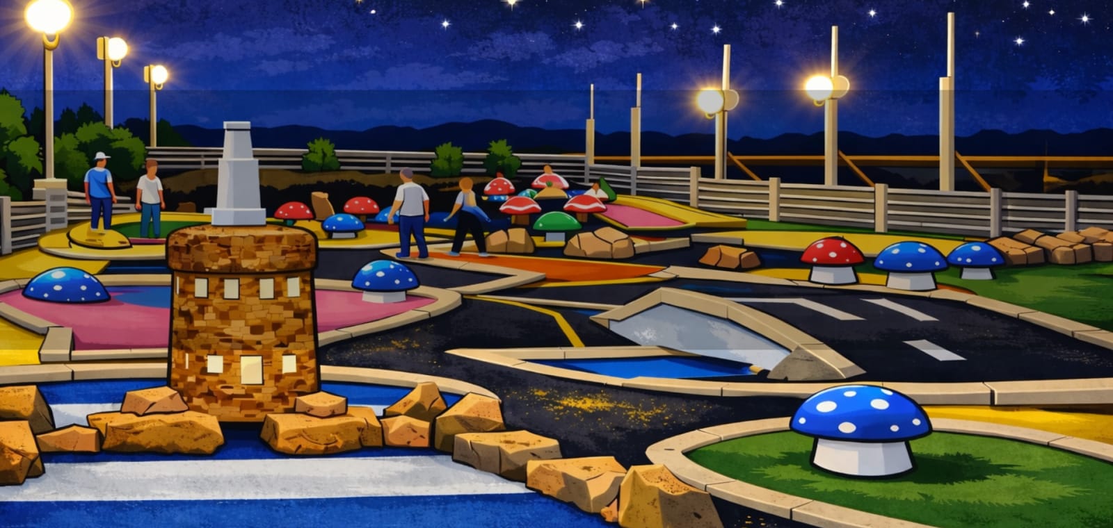 Crazy Golf After Dark
