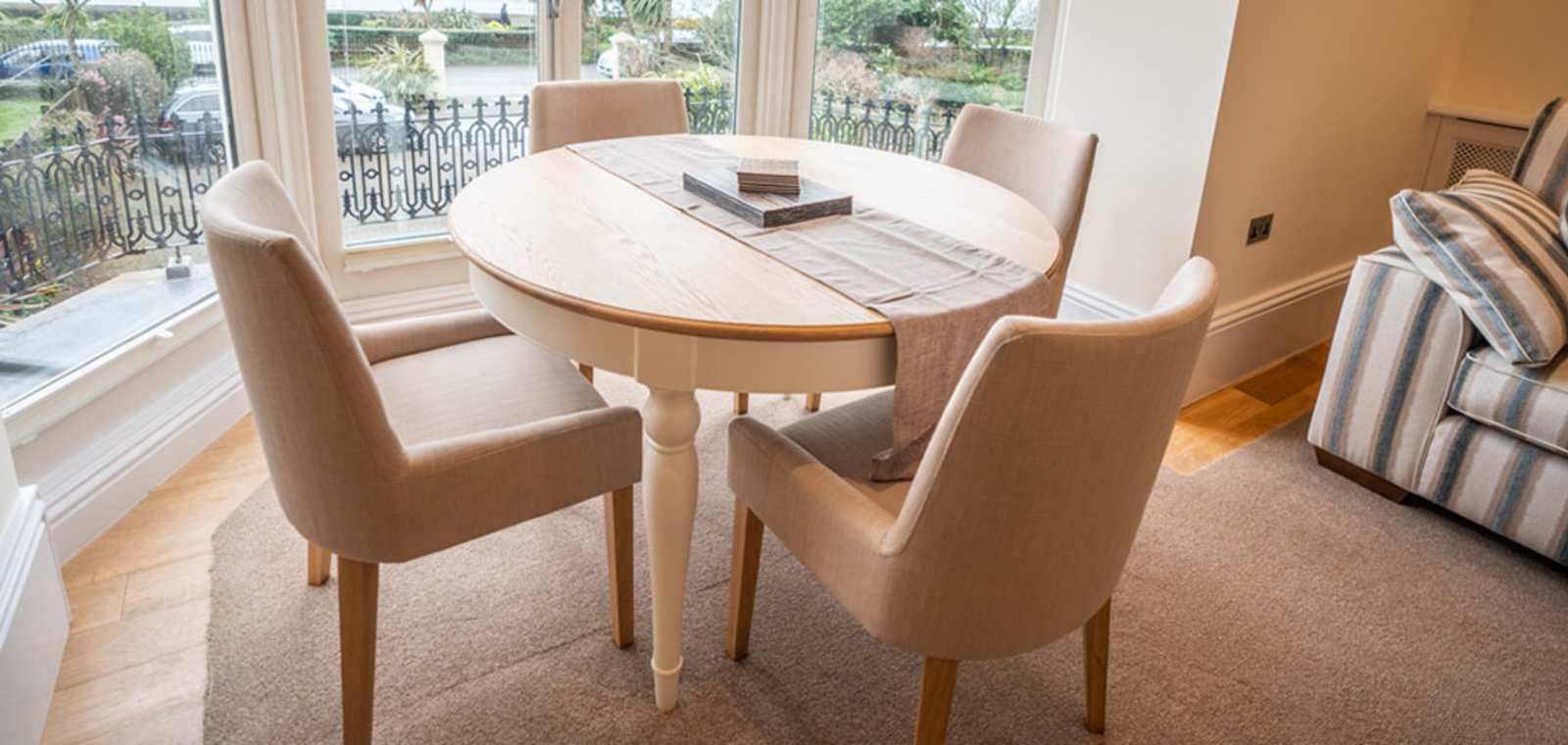Dining table and view