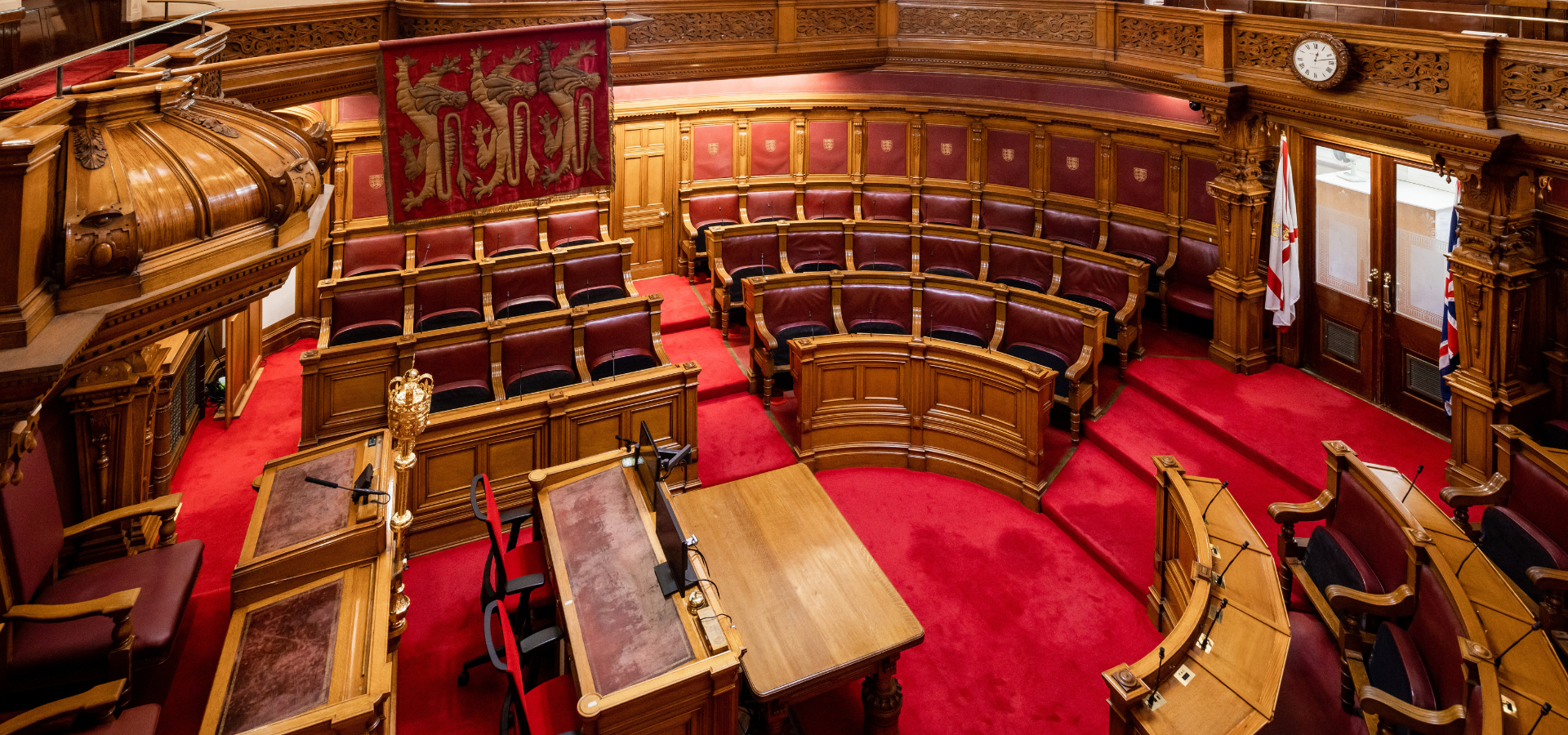 The inside of the States Chamber.