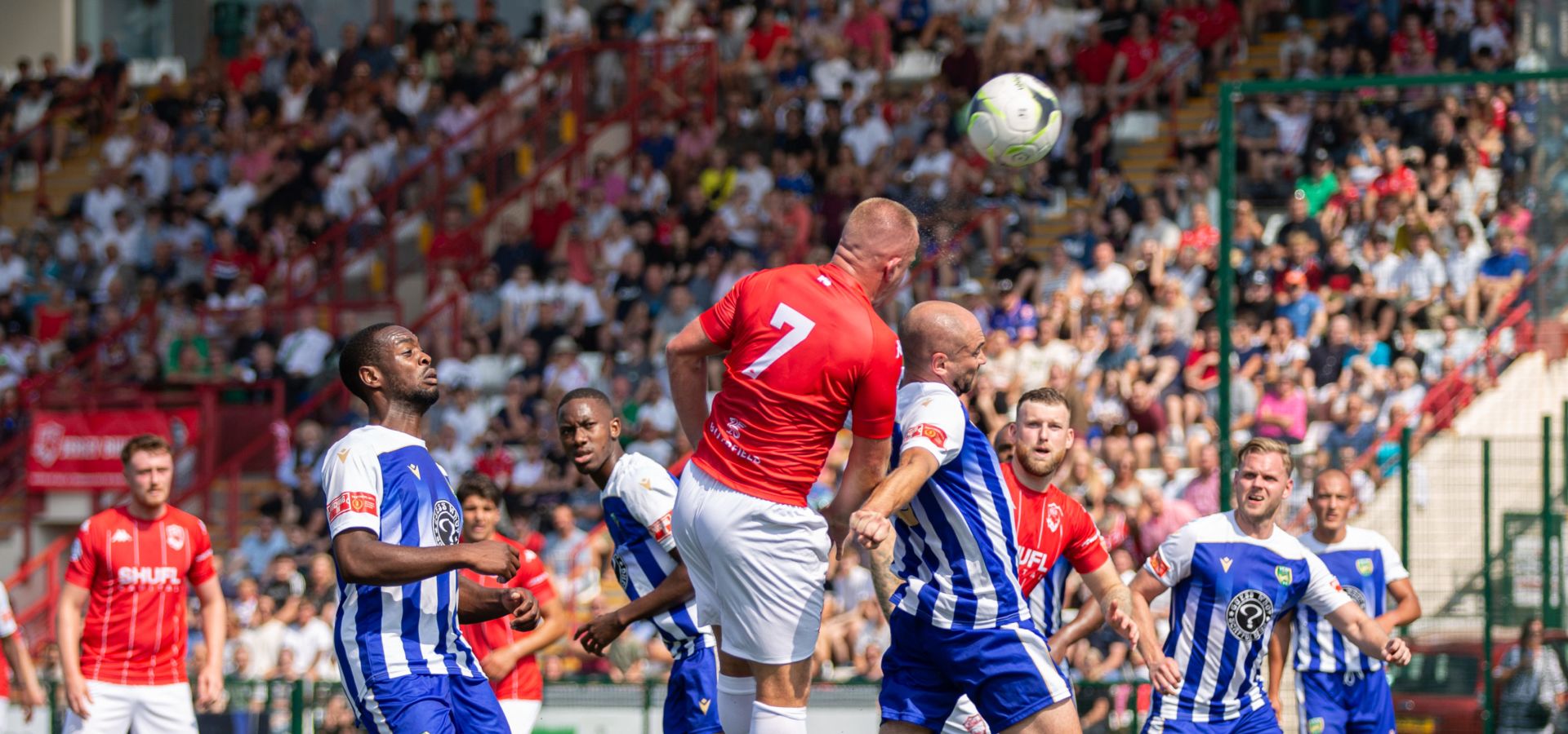 Player heading the ball