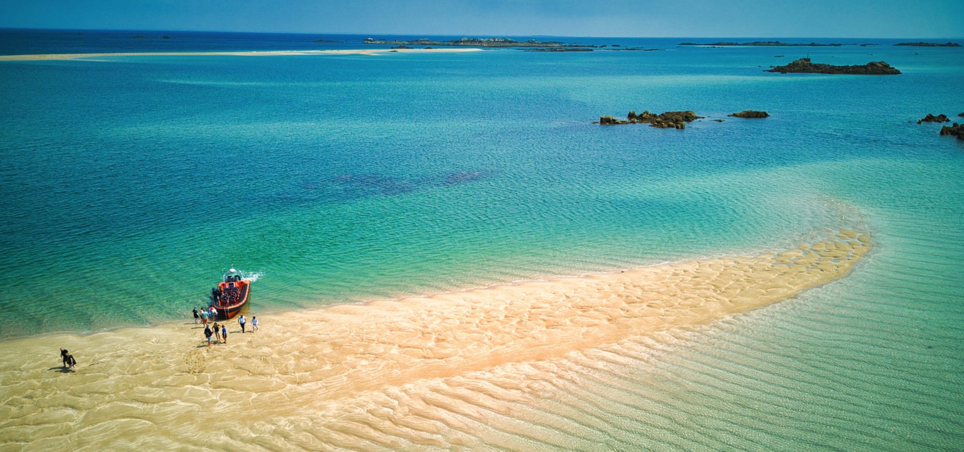 Minquiers sand bank low water - photo courtesy of Paul Lakeman Drone Photography (Facebook)