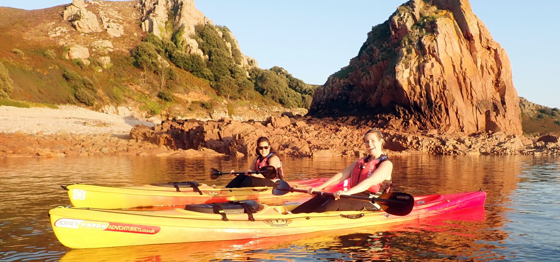 sunset kayak tour at Ouaisne bay