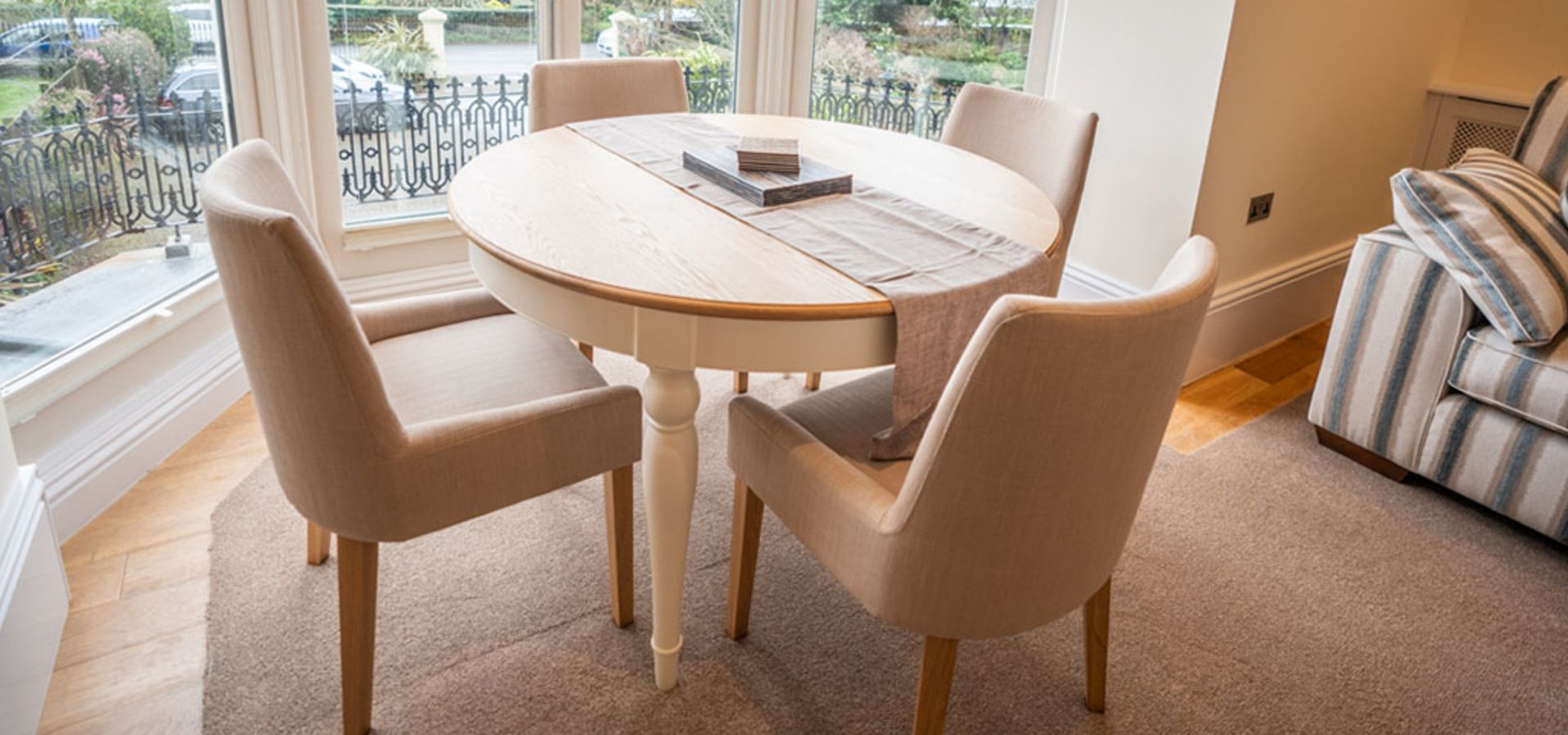 Dining table and view