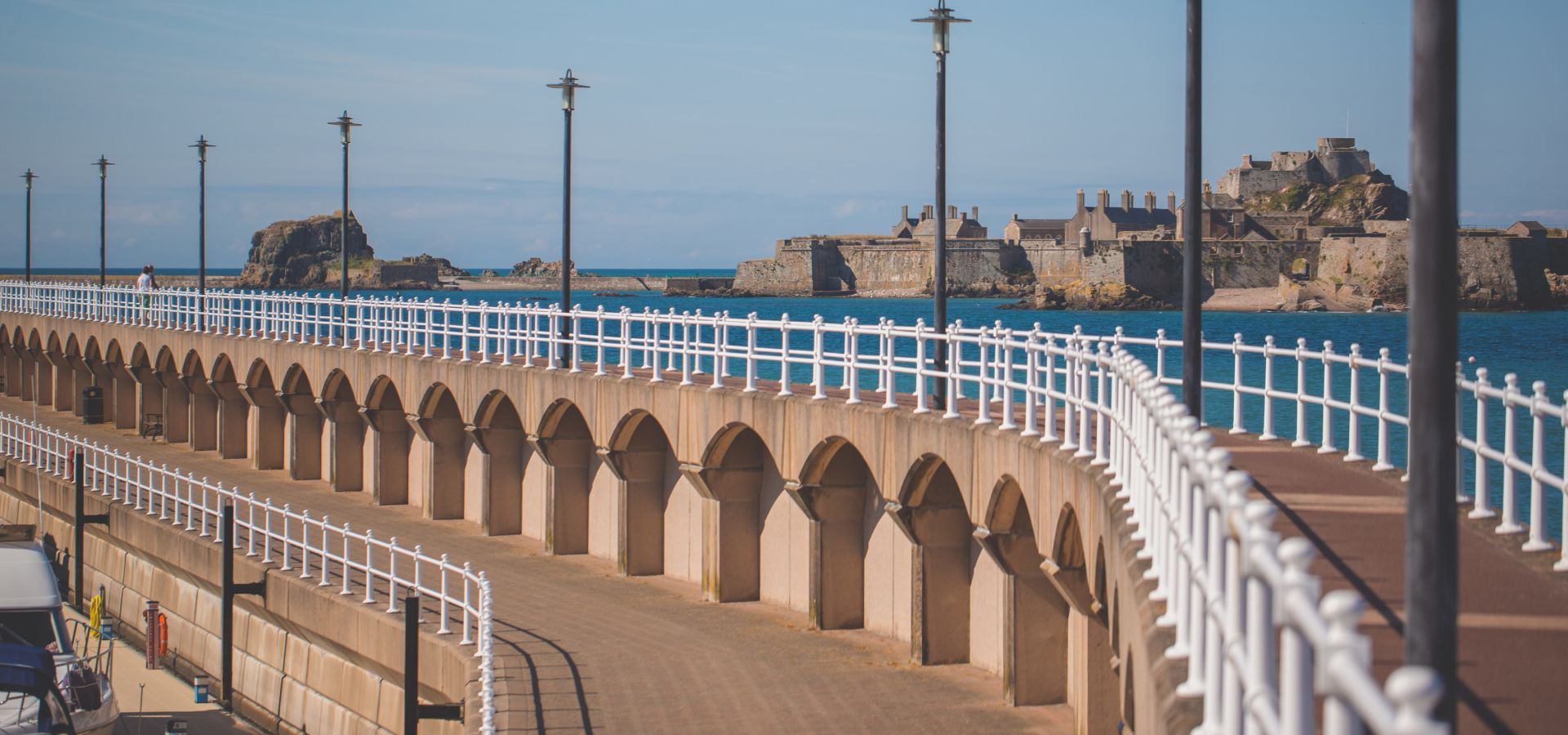 Pier overlooking Elizabeth Castle