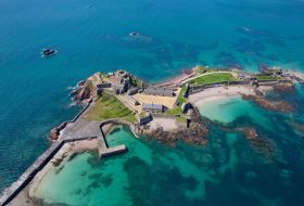 aerial view of the castle