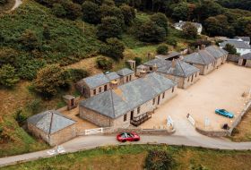 Aerial view of the barracks