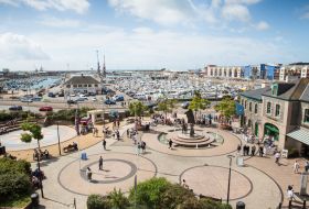 A aerial view of Liberation Square Jersey