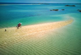 Minquiers sand bank low water - photo courtesy of Paul Lakeman Drone Photography (Facebook)
