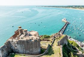 Mont Orgueil Castle and Gorey Harbour