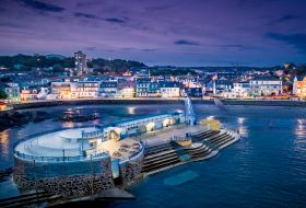 Night time at The Lido in Havres des Pas