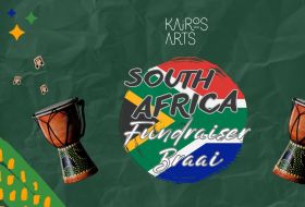 South Africa invite with djembe drums