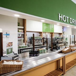 Hot drinks counter at Jersey Airport