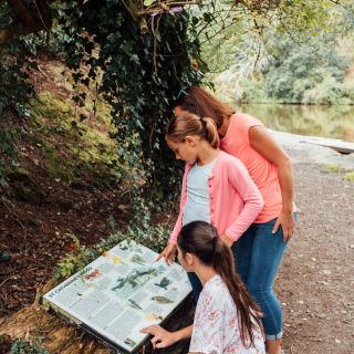 A family exploring St. Catherine