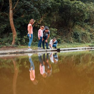 A family exploring St. Catherine