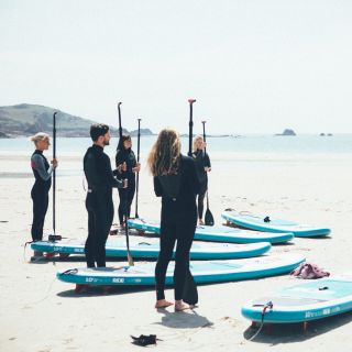 Paddle boarding on St. Ouen