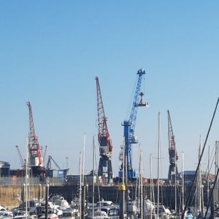 Cranes at St. Helier Harbour