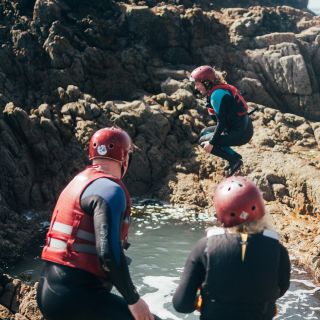 Greve de Lecq Beach Coasteering