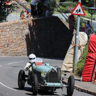 A Classic Bugatti type 51 racing up Westmount