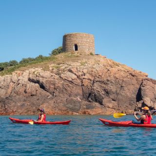 Sea Kayaks at Portelet Bay