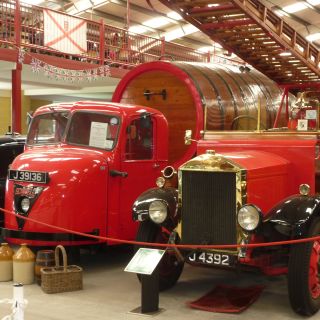 Merryweather fire engine and scammel