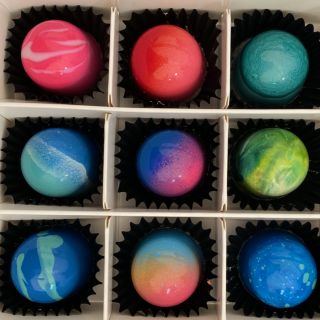 Box of 12 beautiful, hand painted, hand created chocolates