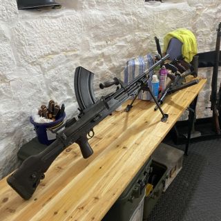 WW2 weapons on display at Greve de Lecq Tower