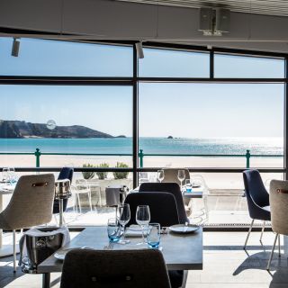 View out the windows to St. Brelade