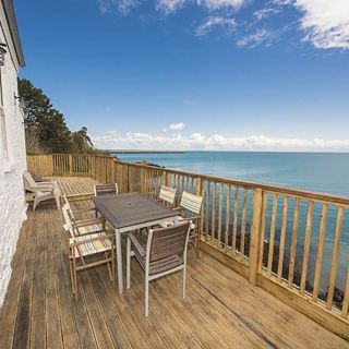 Terrace with views over France