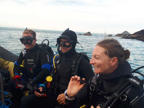Divers before a boat dive