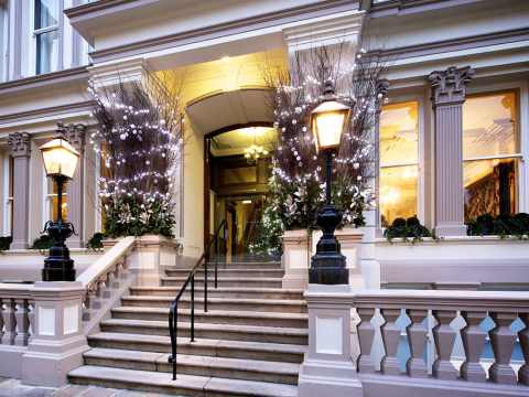 Steps leading up to a grand entrance
