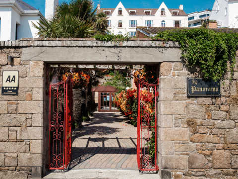 Gated entrance from the street