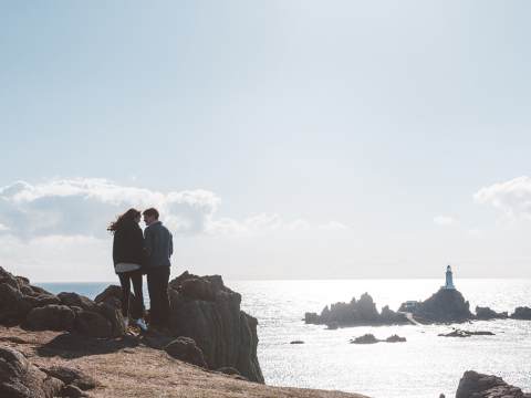 Romantic walk past corbiere lighthouse