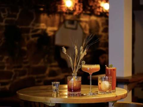 Cocktails in the bar