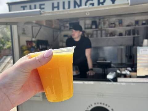 Freshly squeezed orange juice.