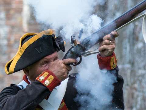 Gun fire at Elizabeth Castle