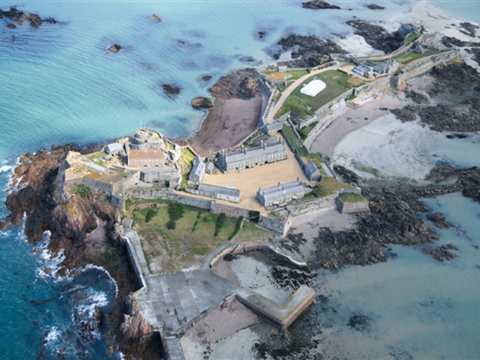 View of castle from the air