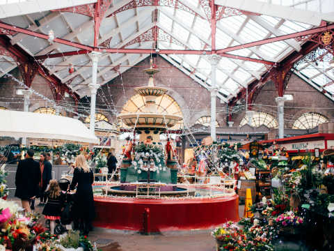 Fountain in Central and Beresford Street Market in Jersey