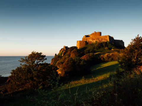 Mont Orgueil Castle at dawn