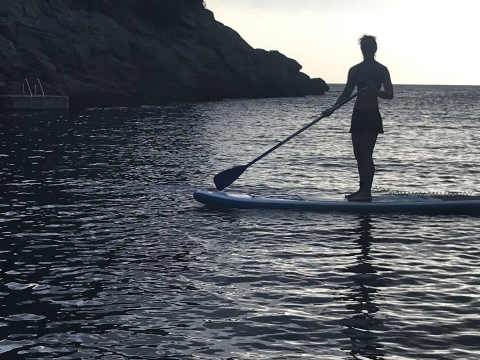 paddle boarder