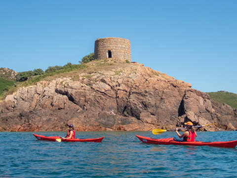 Sea Kayaks at Portelet Bay