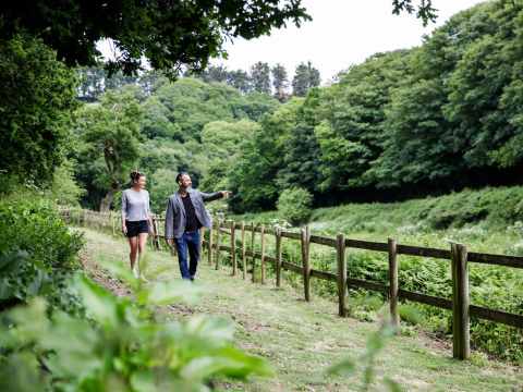 walking in the grounds at Hamptonne