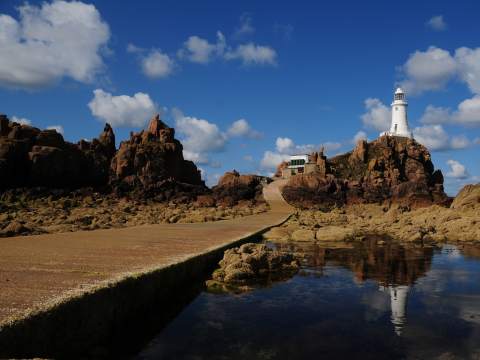 La Corbiere lighthouse, Jersey, U.K.