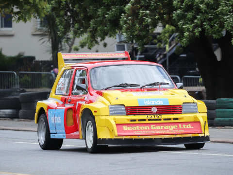 The crowd favorite MG Metro 6R4 historic Group B Rally car