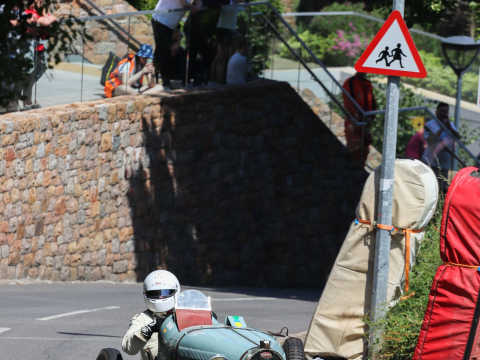 A Classic Bugatti type 51 racing up Westmount