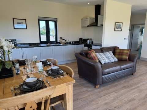 Open plan lounge, kitchen and dining